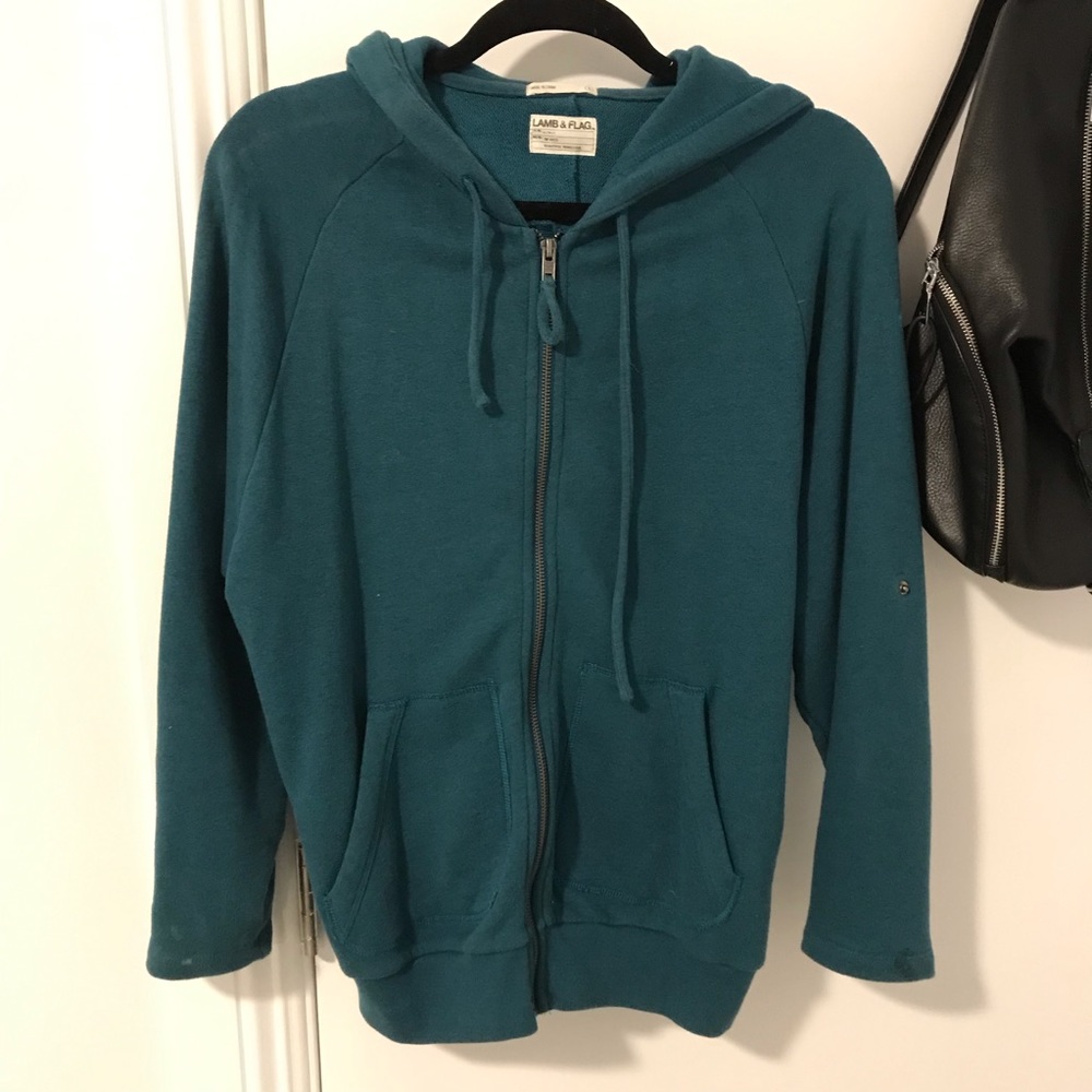 Lamb & Flag Zip Hoodie